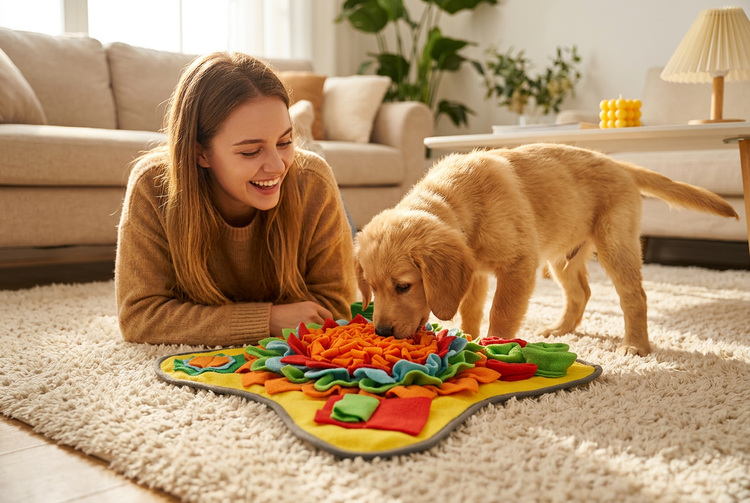 Schnüffelmatte für Hunde – Interaktives Beschäftigungsspielzeug